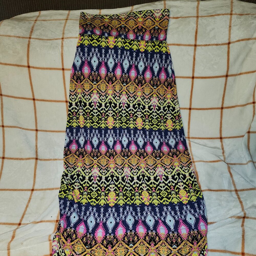 Aztec Print Maxi Dress, Women's Size Medium